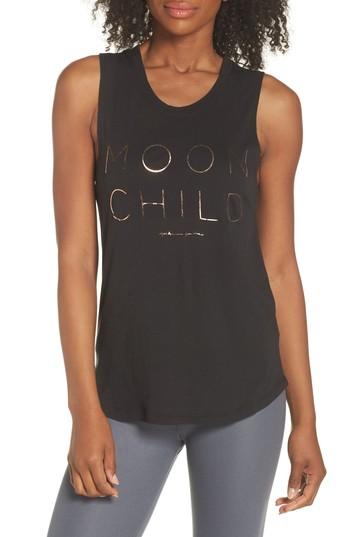 Women's Spiritual Gangster Moon Child Tank - Black