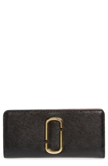 Women's Marc Jacobs Snapshot Open Face Leather Wallet - Beige