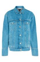 Women's Topshop Denim Jacket Us (fits Like 0-2) - Blue