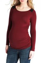 Women's Lilac Clothing Amanda Maternity Top - Burgundy