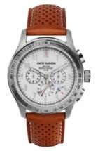 Men's Jack Mason Racing Chronograph Leather Strap Watch, 42mm