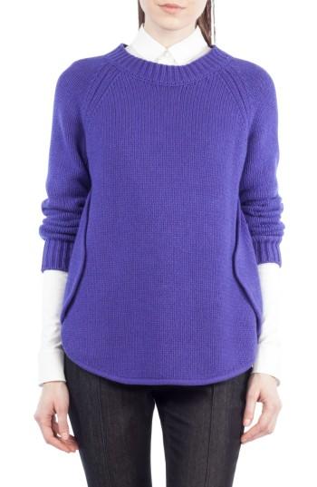 Women's Akris Punto Quadrant Circle Cashmere Blend Pullover - Purple