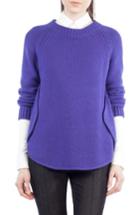 Women's Akris Punto Quadrant Circle Cashmere Blend Pullover - Purple