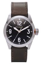 Men's Filson Field Leather Strap Watch, 42mm