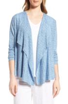 Women's Eileen Fisher Angle Front Linen Cardigan, Size - Blue