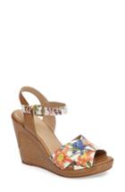 Women's Johnston & Murphy Maren Cross Band Wedge Sandal M - White