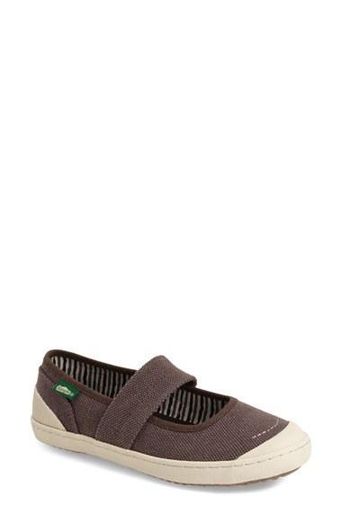 Women's Simple 'cactus' Mary Jane Flat M - Black