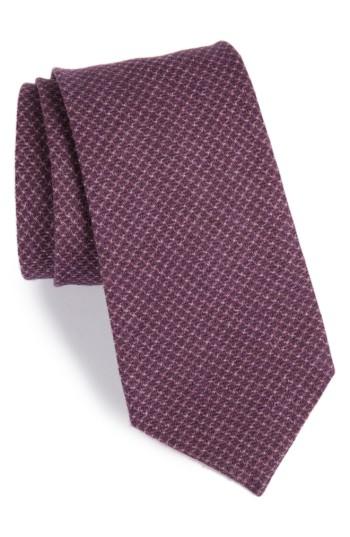 Men's Michael Bastian Geometric Wool Tie, Size - Purple