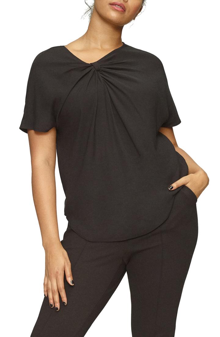Women's Universal Standard Knot Neck Top Xs (2-4) - Black