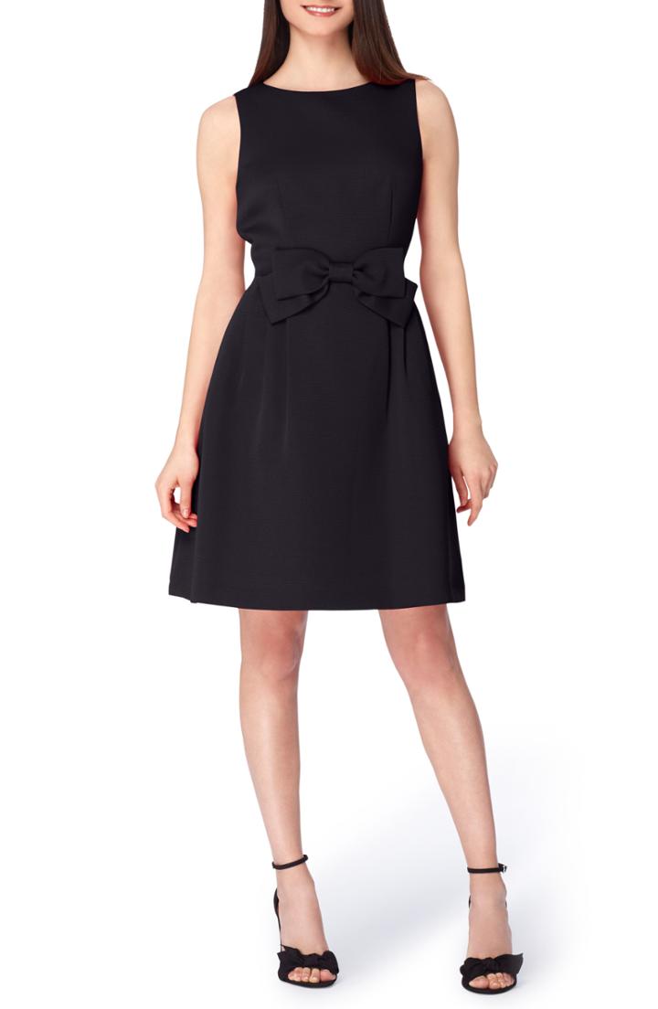 Women's Tahari Sleeveless Bow Waist Fit & Flare Dress