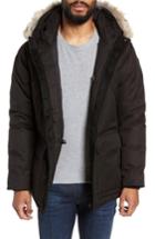 Men's Nobis Heritage Down Parka With Genuine Coyote Fur Trim - Black