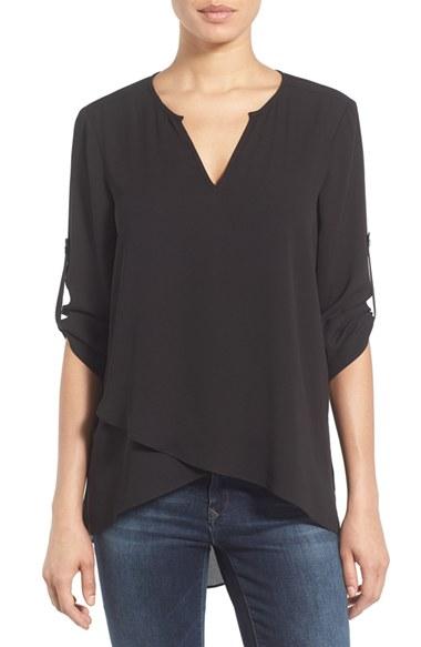Women's Karen Kane Asymmetrical Wrap Front Top