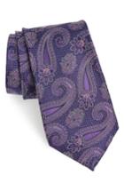 Men's Nordstrom Men's Shop Emery Paisley Silk Tie, Size - Purple