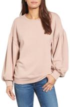 Petite Women's Halogen Blouson Sleeve Sweatshirt, Size P - Pink