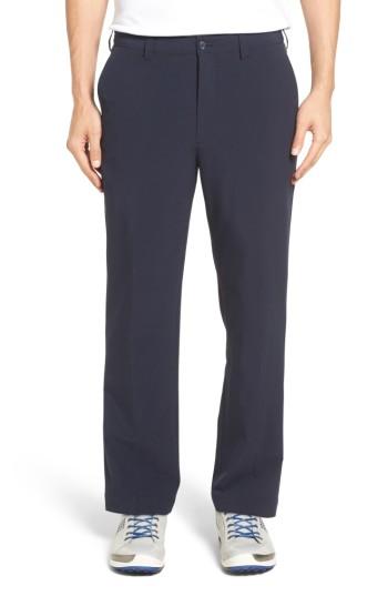 Men's Cutter & Buck 'bainbridge' Drytec Flat Front Pants X 30 - Blue