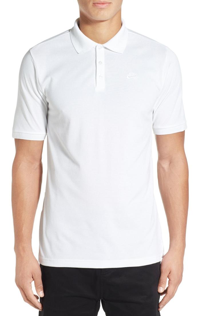 Men's Nike Sb Dri-fit Pique Polo, Size - White