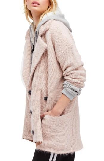 Women's Free People Take Two Sweater Coat - Pink