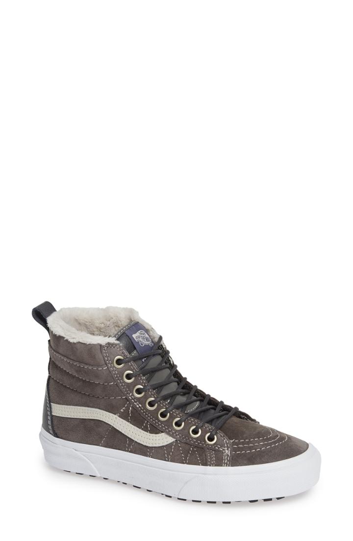 Women's Vans Sk-8 Hi Mte Sneaker M - Grey