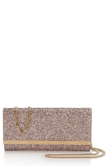 Jimmy Choo Milla Coarse Glitter Clutch -