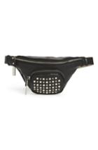 Steve Madden Stud & Imitation Pearl Belt Bag - Black