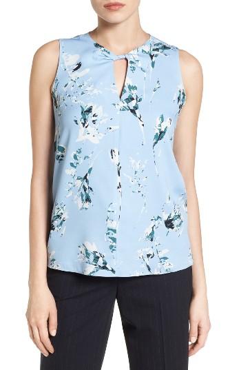 Women's Classiques Entier Twist Keyhole Print Shell - Blue
