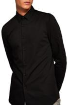 Men's Topman Classic Fit Woven Shirt - Black