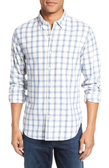 Men's Bonobos Slim Fit Brushed Check Sport Shirt - Beige