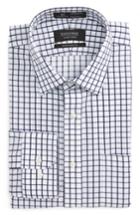 Men's Nordstrom Men's Shop Smartcare(tm) Traditional Fit Check Dress Shirt .5 32/33 - Blue
