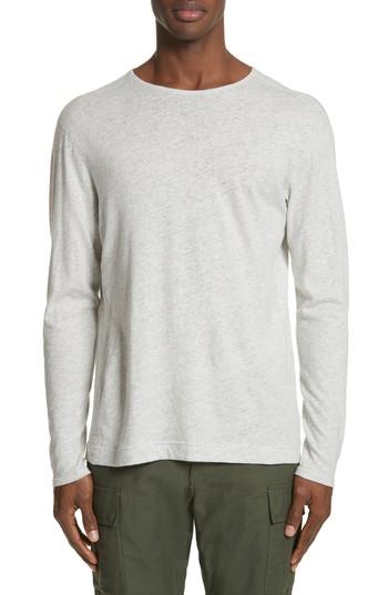 Men's Wings + Horns Linen Blend Jersey Long Sleeve T-shirt - Grey