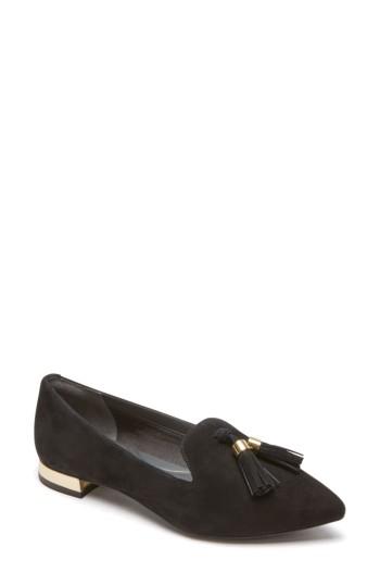 Women's Rockport Total Motion Zuly Luxe Pointy Toe Loafer .5 M - Black