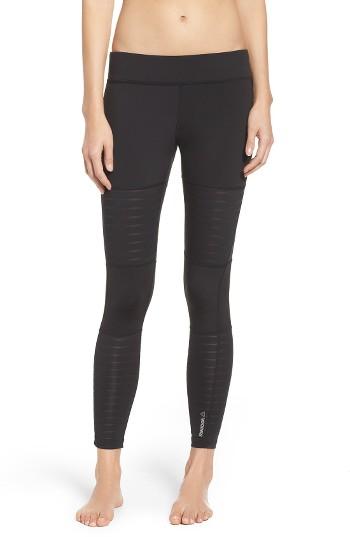 Women's Reebok Dance Mesh Leggings - Black