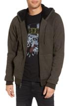 Men's John Varvatos Star Usa Fleece Lined Zip Hoodie, Size - Green
