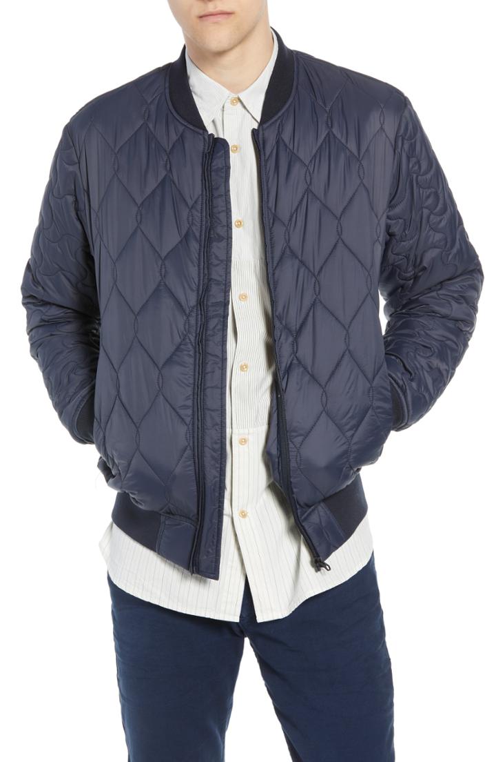 Men's French Connection Quilted Jacket - Blue