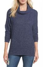 Women's Caslon Fuzzy Cowl Neck Sweatshirt - Blue