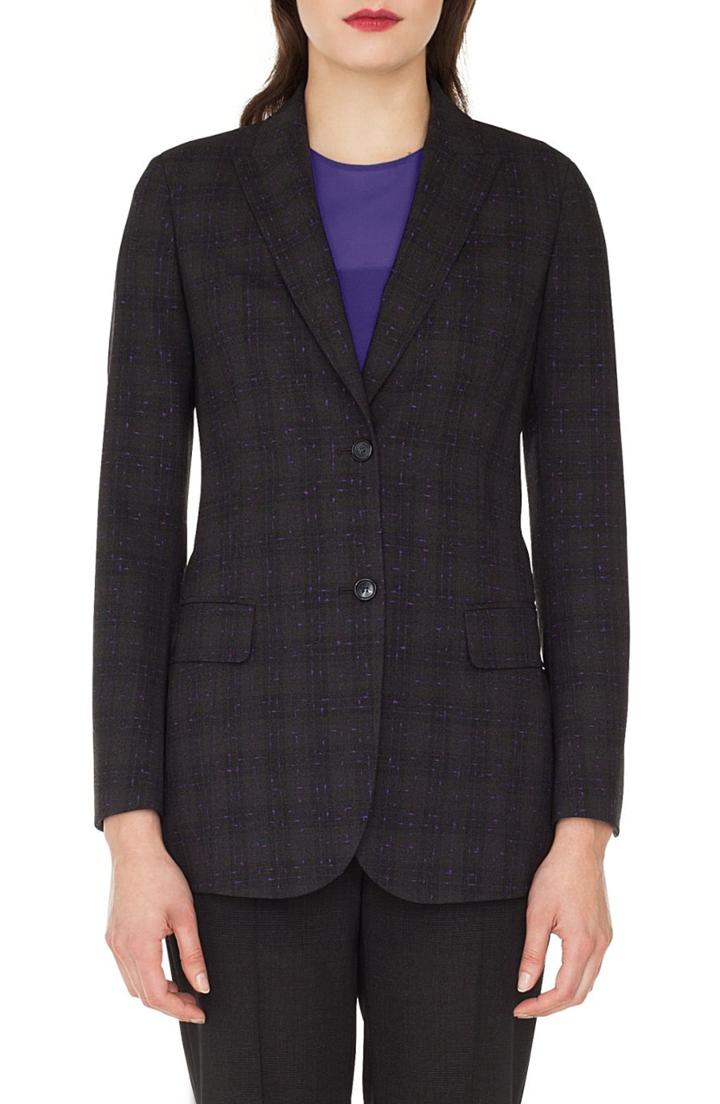 Women's Theory Brince B Good Wool Suit Jacket - Black