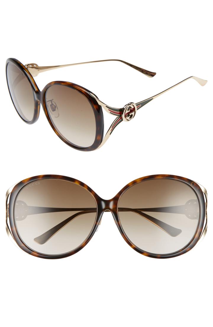 Women's Gucci 60mm Round Sunglasses -
