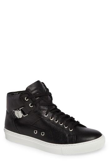 Men's Versace Collection High Top Sneaker With Side Medallion