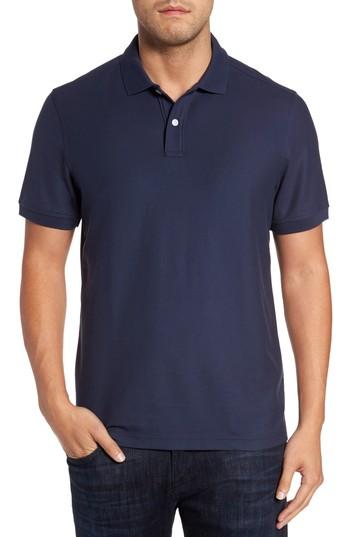 Men's Nordstrom Men's Shop Pique Polo, Size - Blue