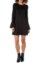 Women's Michael Stars Flounce Ponte Minidress - Black