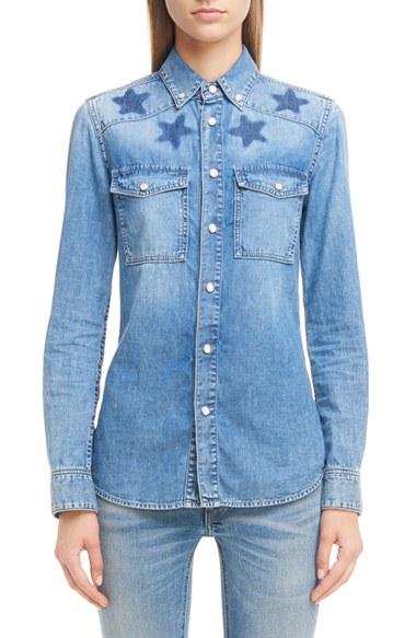 Women's Givenchy Star Denim Shirt