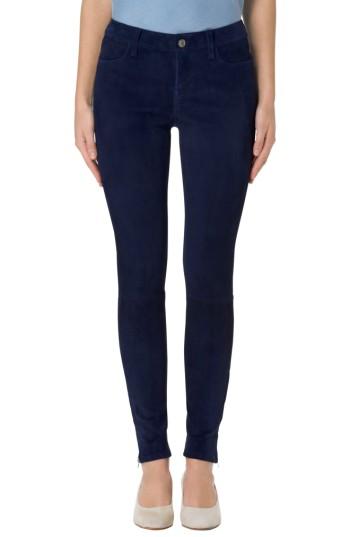 Women's J Brand Stretch Nubuck Super Skinny Pants - Blue