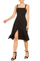 Women's Reformation Persimmon Midi A-line Dress - Black