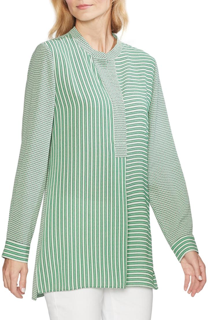Women's Vince Camuto Linear Motion Print Tunic - Green