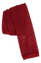 Men's Michael Bastian Solid Knit Silk Tie, Size - Red