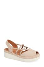 Women's L'amour Des Pieds Adelais Platform Wedge Sandal .5 M - Beige