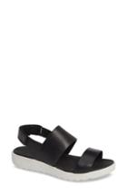 Women's Ecco 'freja' Two-strap Sandal -7.5us / 38eu - Black