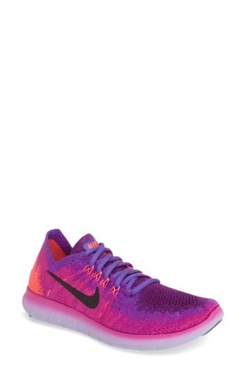 Women's Nike Free Rn Flyknit 2 Running Shoe .5 M - Pink