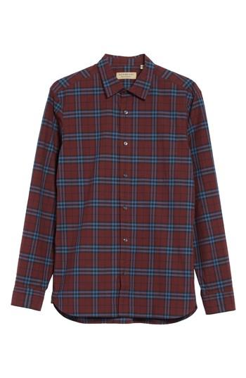 Men's Burberry Alexander Check Sport Shirt - Red