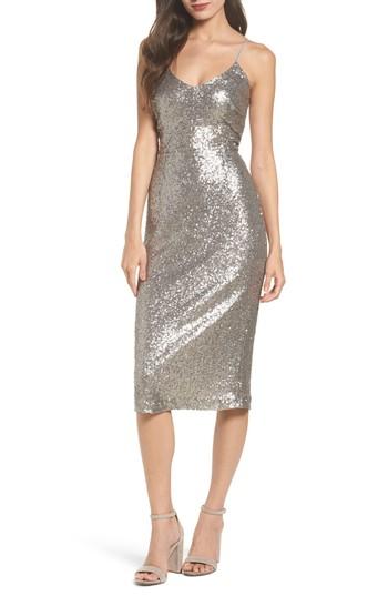 Women's Cooper St Midnight Lucky Sequin Dress - Metallic