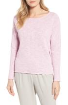 Women's Eileen Fisher Organic Linen & Cotton Sweater, Size - Pink